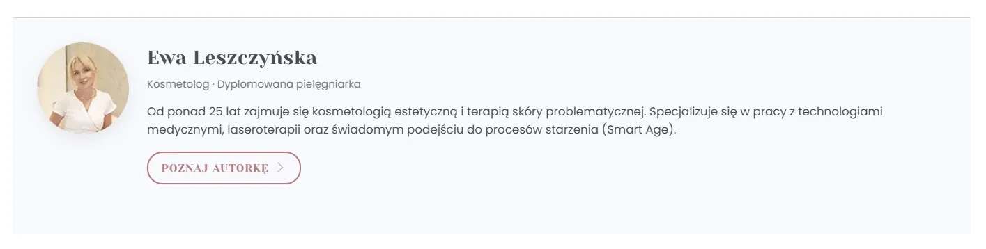 Przykład podpisu autora artykułu na blogu